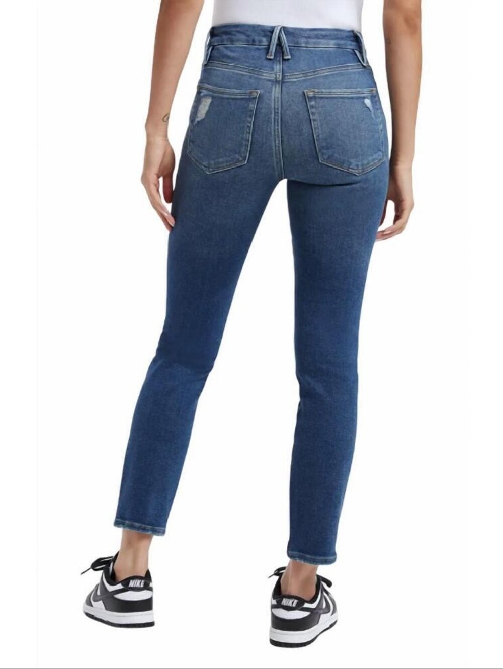 $140 Good American Good Legs Ripped High Waist Cigarette Jeans 12 / 31 - Picture 6 of 9